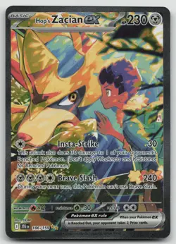 Pokemon Hop's Zacian ex Full Art Holo Special Illustration Rare EX Card 186/159 - Image 1
