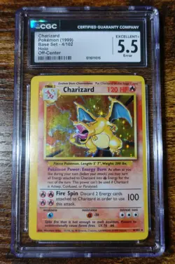 Charizard 4/102 CGC 5.5 Pokemon Card Graded - Image 1