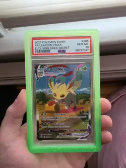 Pokemon Leafeon VMAX Evolving Skies Secret Rare Full Alt Art #205 PSA 10 - Image 1