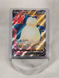Pokemon Snorlax V Ultra Rare Full Art Holo 197/202 Swsh01 Sword & Shield EN NM - Image 1
