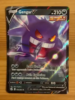 Gengar V 156/264 Holo LP - Fusion Strike 2021 - Pokemon TCG - Image 1