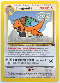 Dragonite #5 Kids WB Pokemon the First Movie Promo 1999 Near Mint + - Image 1