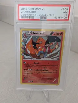 Pokemon Charizard Holo RC5/RC32 Radiant Collection Generations 2016, PSA 7, NM - Image 1