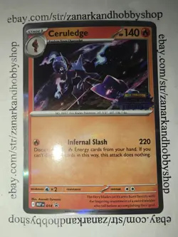 Pokemon Ceruledge MEP 014 Black Star Promo LP - Image 2