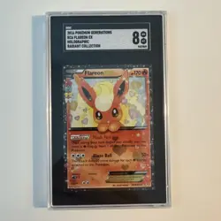 2016 Pokemon Generations Radiant Collection Flareon EX RC6 - Graded SGC 8 - Image 1