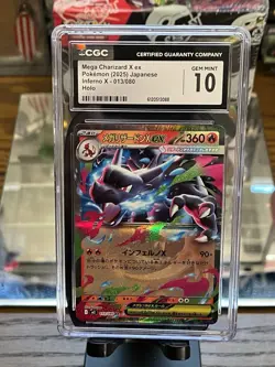 CGC 10 Mega Charizard X EX 013/080 Japanese Inferno X Pokemon - Image 1