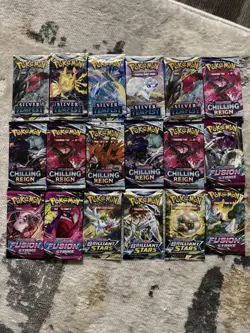 Pokemon TCG Sword and Shield Pack Lot of 51 Booster Packs Factory Sealed New - Image 1