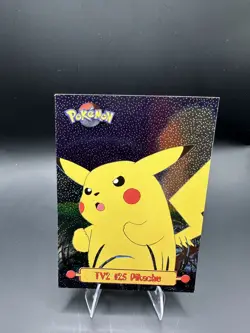 Topps Pokemon TV Animation Edition Series 1 Holo Foil TV2 Pikachu CREASE - Image 1