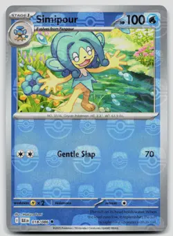 Simipour 018/086 Black Bolt Master Ball Pokemon NM - Image 1