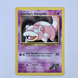 🇨🇦 Sabrina’s Slowpoke 95/132 Gym Challenge Dopey Pokemon Psychic LP - Image 1