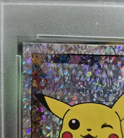 1999 Pokemon Merlin Pikachu (Winking) Prism Sticker #S6 PSA 9 - Image 2