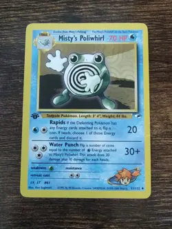 Pokemon Gym Heroes 1st Edition Misty's Poliwhirl 53/132 - Image 1