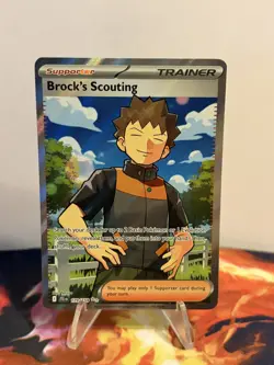 Pokemon TCG Brock's Scouting 179/159 Sv09: Journey Together Holo - Image 2