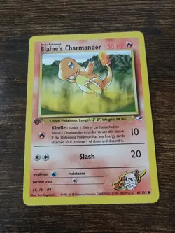 Pokemon Gym Heroes 1st Edition Blaine's Charmander 61/132 NM - Image 1