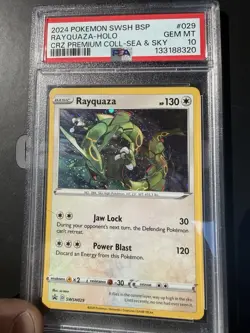 Pokemon Rayquaza SWSH029 Sword & Shield Promo Holo 2024 PSA GEM MT 10 - Image 1