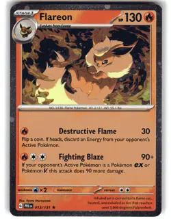 Flareon 013/131 COSMO Holo Rare Prismatic Evolutions Pokemon Near Mint - Image 1
