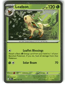 Leafeon COSMO 005/131 Holo Rare Prismatic Evolutions Pokemon Near Mint - Image 1