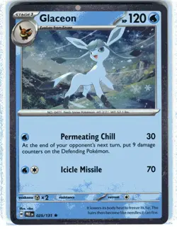 Glaceon 025/131 COSMO Holo Rare Prismatic Evolutions Pokemon Near Mint - Image 1