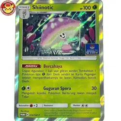 GYM STAMP Shiinotic PROMO 014/SM-P Holo Pokemon TCG Indonesia Exclusive - Image 1