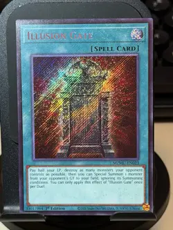 Yugioh Illusion Gate MZMU-EN023 Secret Rare 1st Edition Mint Condition - Image 1