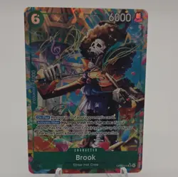Bandai One Piece Brook OP15-032 Super Rare Foil Alt Art 6 Cost 6000 Power - Image 1