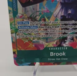 Bandai One Piece Brook OP15-032 Super Rare Foil Alt Art 6 Cost 6000 Power - Image 5