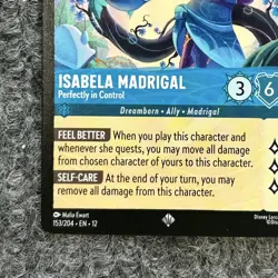 Disney Lorcana Wilds Unknown Isabela Madrigal 153/204 Super Rare Near Mint - Image 4