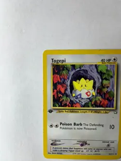 Togepi 51/111 1st Edition Pokemon Card Neo Genesis - Image 3