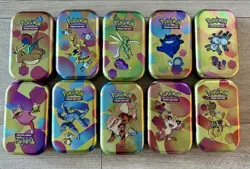 EMPTY Pokemon 151 FULL Mini Tin SET w/ coin & art card - NO BOOSTER PACKS - Image 2