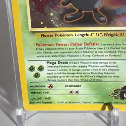 2000 Pokemon ERIKA'S VILEPLUME Gym Heroes HOLO RARE Unlimited Edition Card 5/132 - Image 3