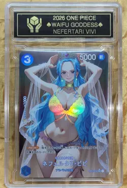 NEFERTARI VIVI Waifu Goddess Prismatic Refractor Card CUSTOM MADE Black label - Image 2