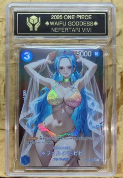 NEFERTARI VIVI Waifu Goddess Prismatic Refractor Card CUSTOM MADE Black label - Image 3