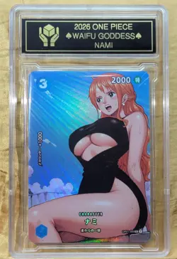NAMI Waifu Goddess Refractor Card CUSTOM MADE Black label - Image 4