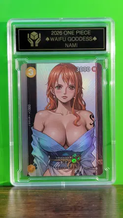 NAMI Waifu Goddess Prismatic Refractor Card CUSTOM MADE Black Label - Image 1