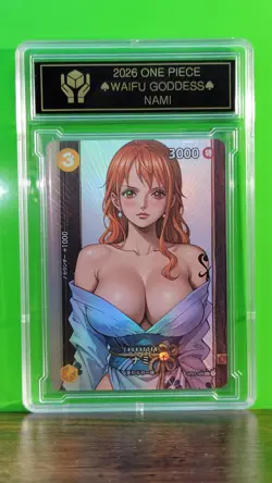 NAMI Waifu Goddess Prismatic Refractor Card CUSTOM MADE Black Label - Image 2