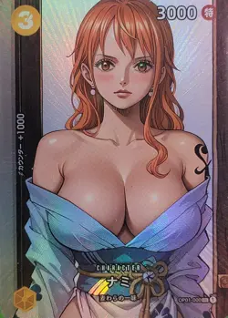 NAMI Waifu Goddess Prismatic Refractor Card CUSTOM MADE Black Label - Image 3