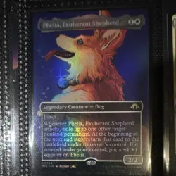 Phelia, Exuberant Shepherd Borderless Legendary Dog Rare Modern Horizons 3 MTG - Image 1