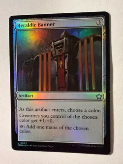 MTG Heraldic Banner Foil NM Foundations Magic 254 - Image 1