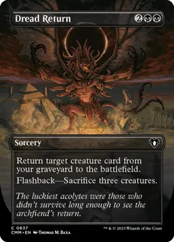 1 x Dread Return - Foil - Borderless - Commander Masters - NM-Mint - MTG - Image 1