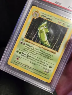 PSA 10 Gem Mint 1999 Pokemon Game Base Set 1st Edition Shadowless Metapod #54 - Image 4