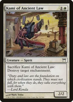 Kami of Ancient Law Foil Champions of Kamigawa 21 NM MTG - Image 1