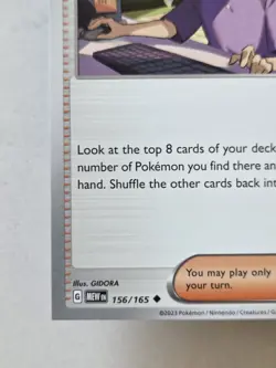 Pokemon TCG SV151 Bill's Transfer 156/165 Uncommon ** Square Miscut ERROR** - Image 2
