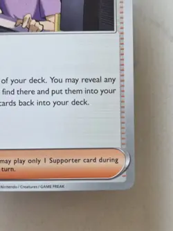 Pokemon TCG SV151 Bill's Transfer 156/165 Uncommon ** Square Miscut ERROR** - Image 5