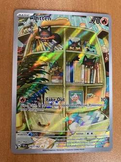 Litten 167 Illustration Rare Temporal Forces Pokemon English NM Fast Shipping - Image 1