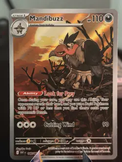Mandibuzz 145/086 Holo Illustration Rare White Flare Pokemon Near Mint - Image 1