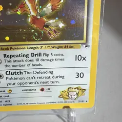 Pokemon TCG Lt. Surge's Fearow 007/132 Gym Heroes Unlimited Holo Rare LP - Image 2