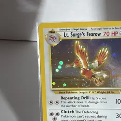 Pokemon TCG Lt. Surge's Fearow 007/132 Gym Heroes Unlimited Holo Rare LP - Image 4