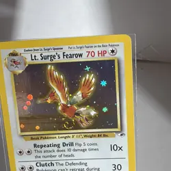 Pokemon TCG Lt. Surge's Fearow 007/132 Gym Heroes Unlimited Holo Rare LP - Image 5