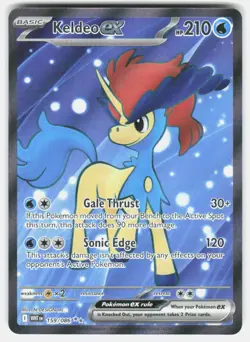 KELDEO EX 159/086 HOLO ULTRA RARE WHITE FLARE POKEMON NM/M - Image 1