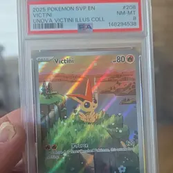 Pokemon TCG Victini SVP 208 Scarlet & Violet Holo Promo PSA 8 (2025) EN - Image 1